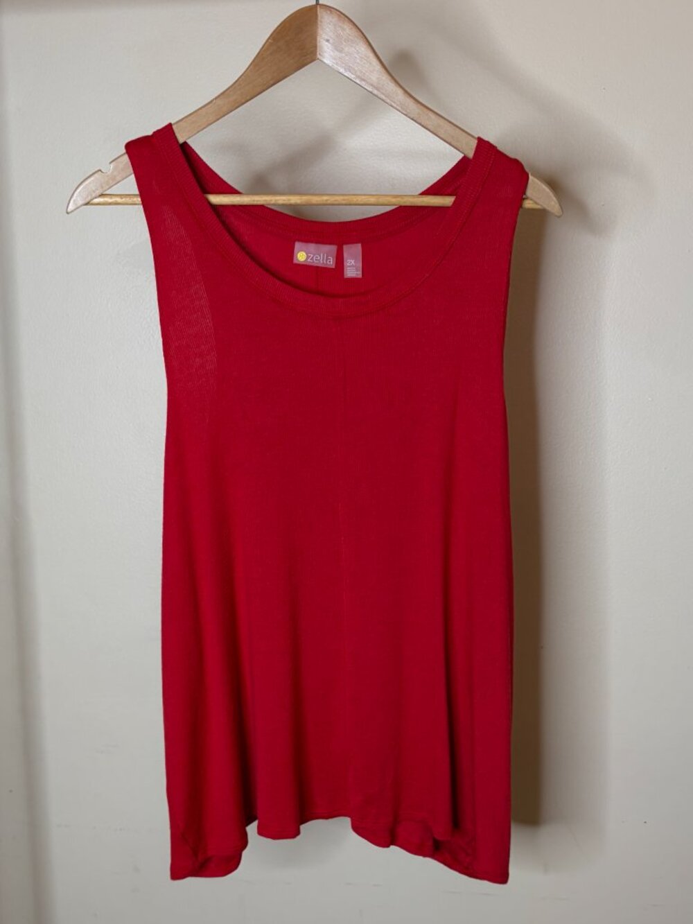 New Zella Favorite Ribbed Red Tank Top Size 2X - Picture 2 of 11